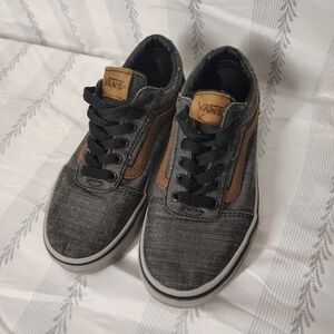 Vans Kids Charcoal and Tan Sneakers